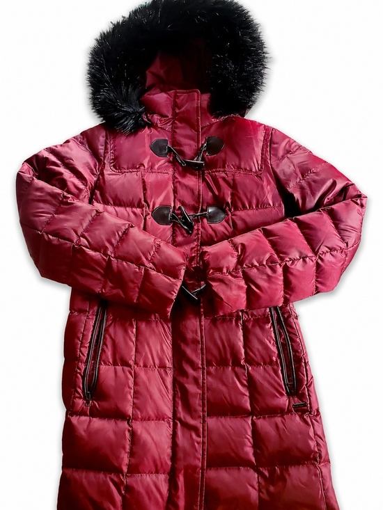Lands' End Jackets & Blazers - Lands End Womens Parka Puffer W Removable Hood- Burgundy Down Jacket - Fitted XS
